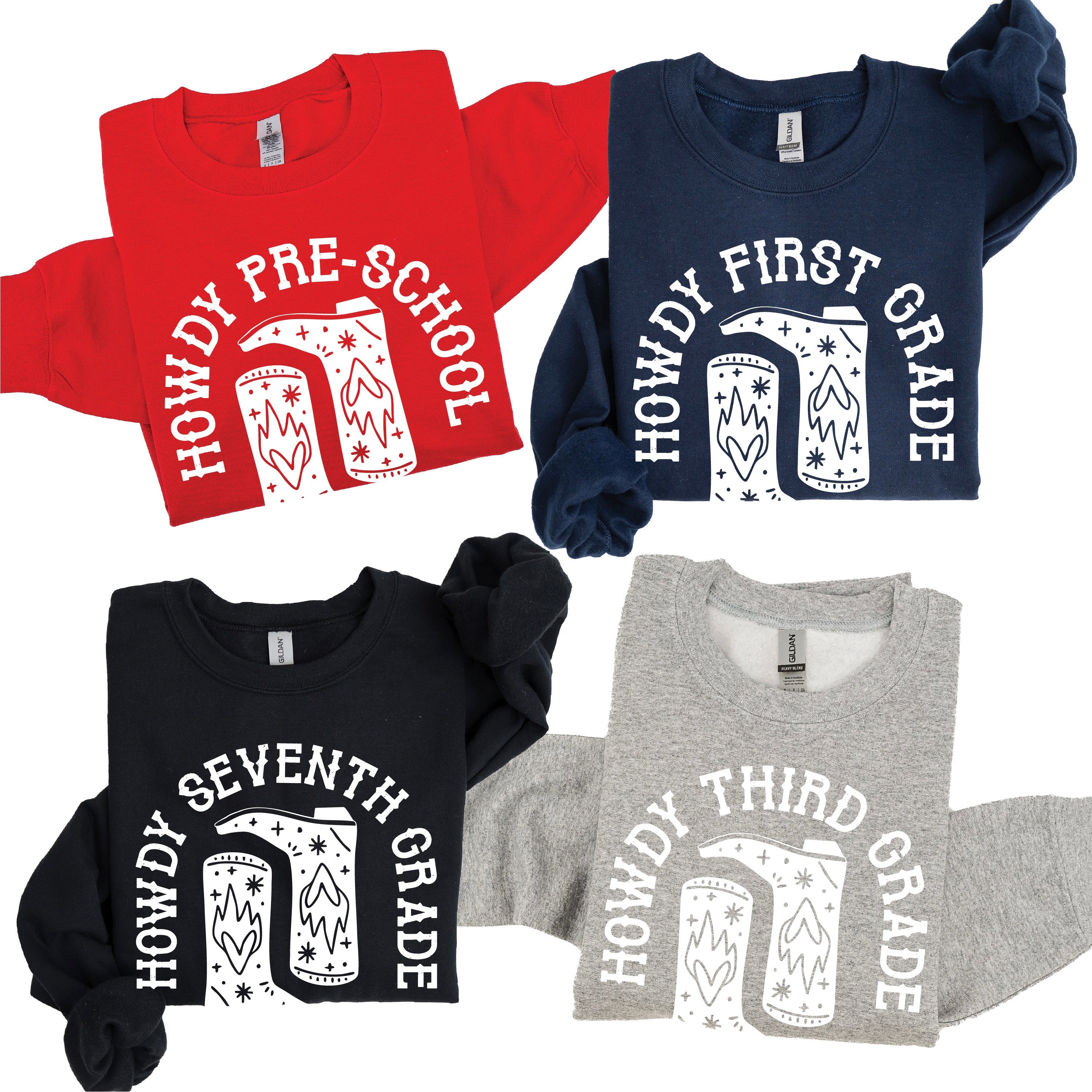 Howdy (Choose Your Grade) - BASIC Fleece Little Mama Shirt Shop LLC