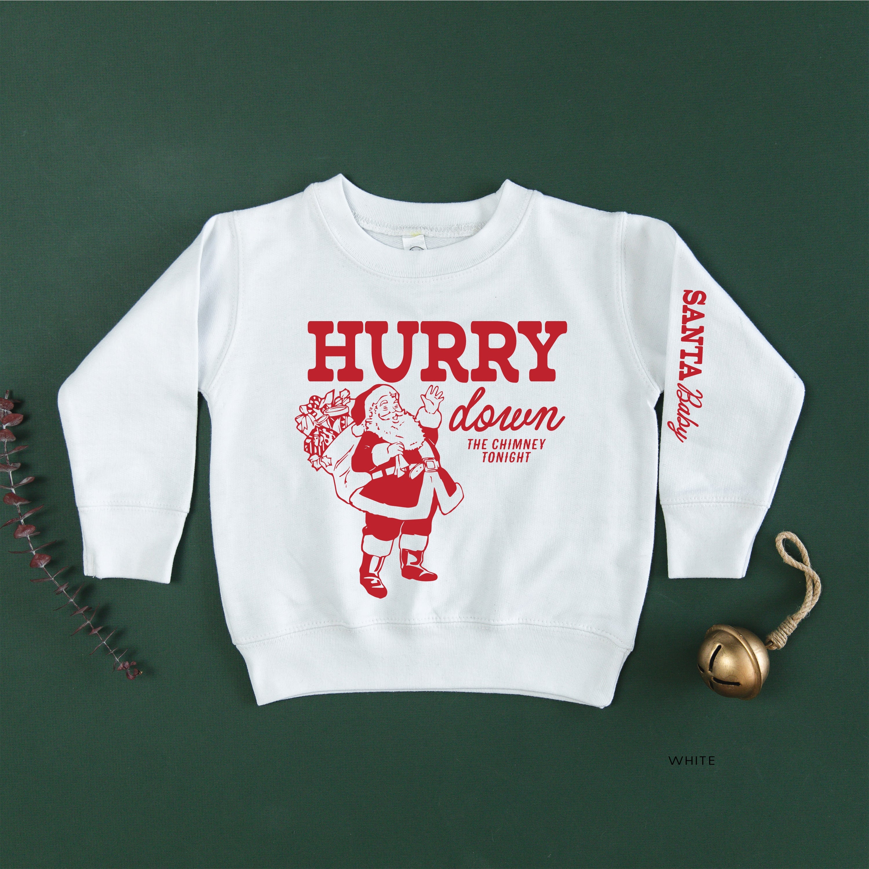 Hurry Down The Chimney Tonight (sd) - Child Sweater Little Mama Shirt Shop