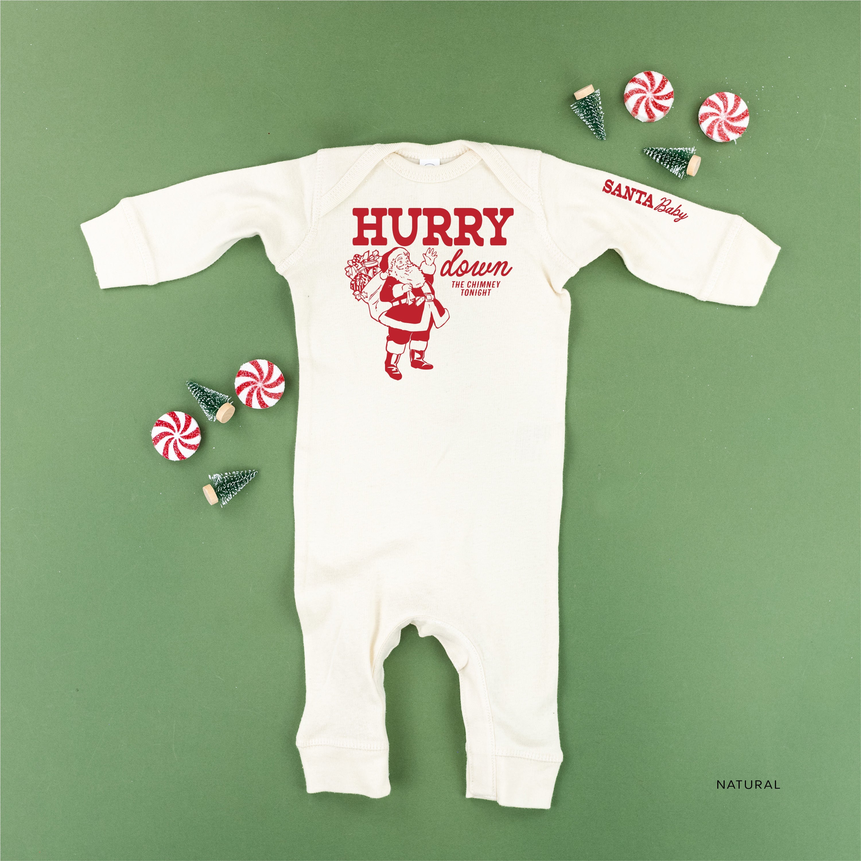 Hurry Down The Chimney Tonight (sd) - Baby Sleeper Little Mama Shirt Shop