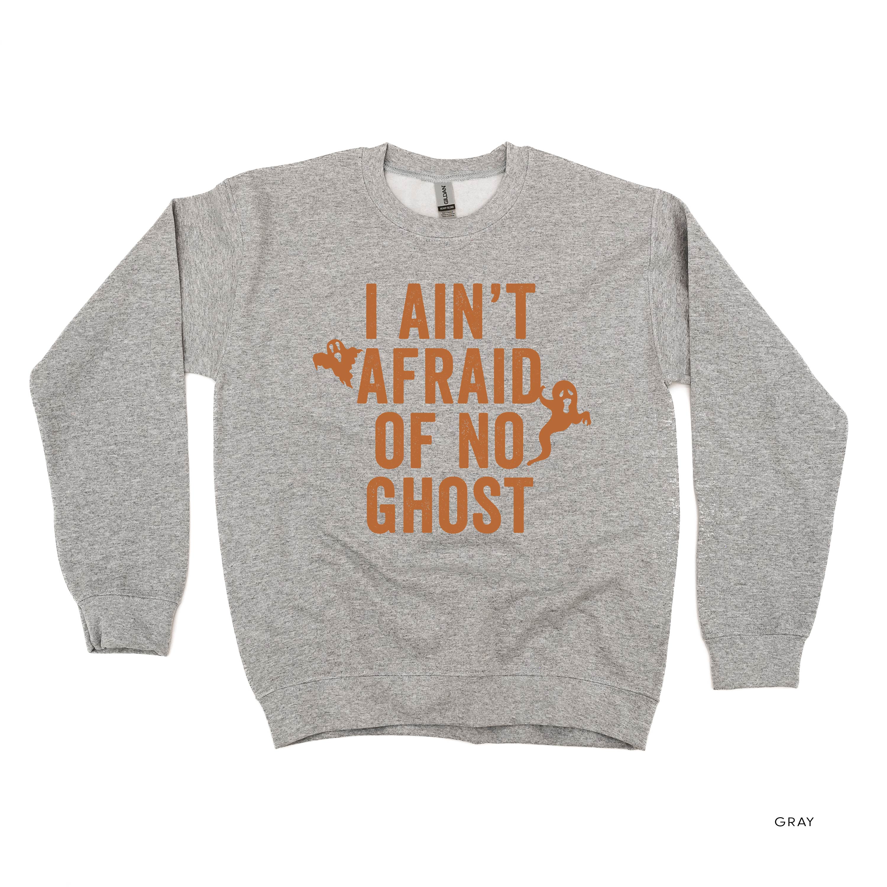 I Ain't Afraid Of No Ghost - Basic Fleece Crewneck Little Mama Shirt Shop LLC