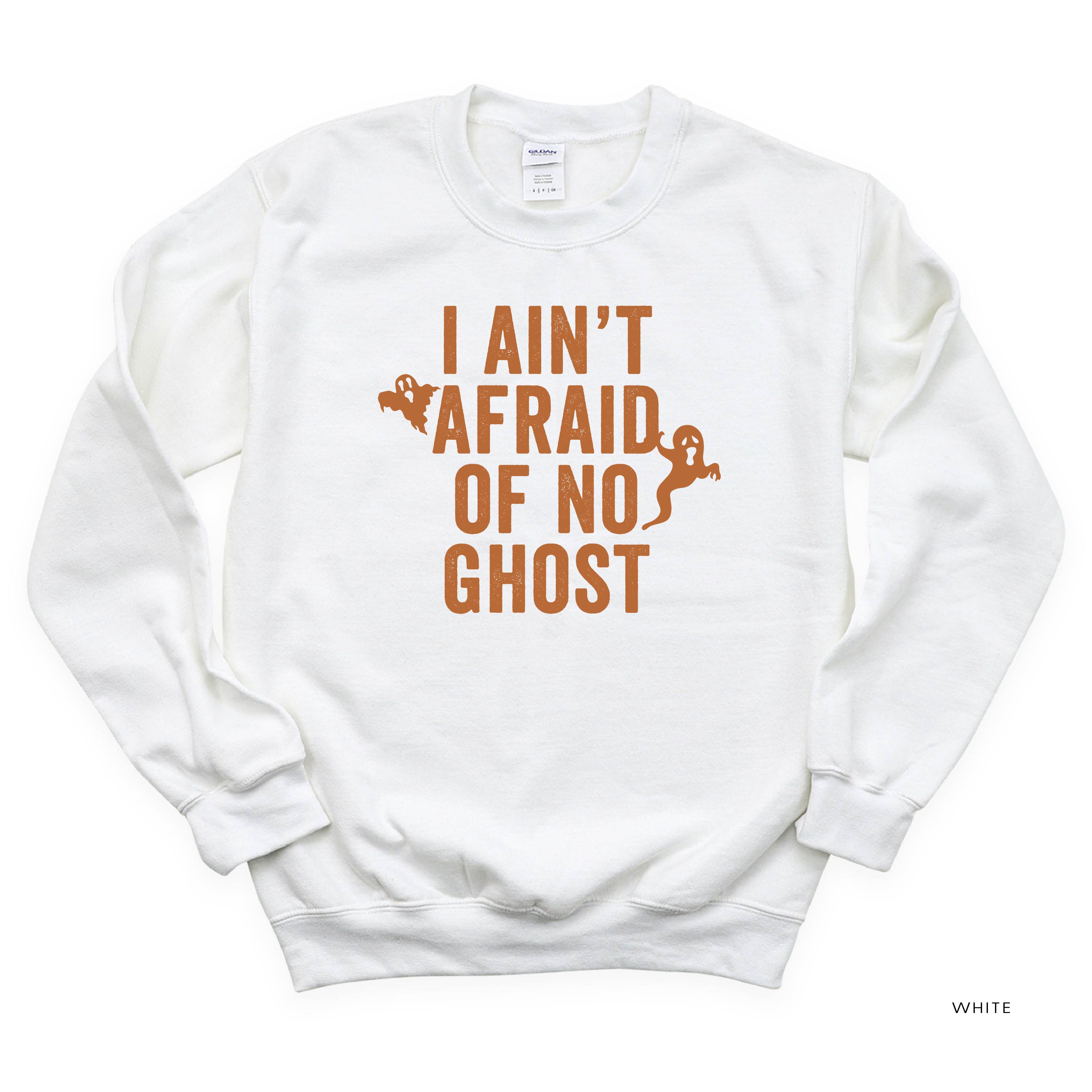 I Ain't Afraid Of No Ghost - Basic Fleece Crewneck Little Mama Shirt Shop LLC