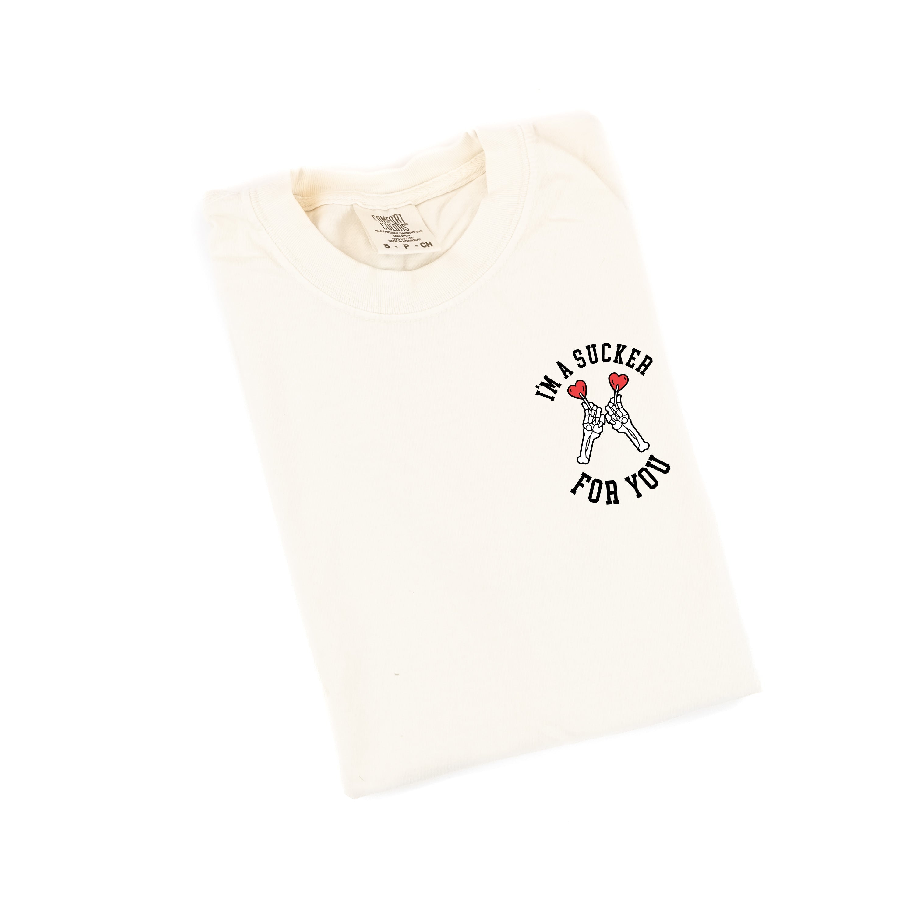 I'm A Sucker For You (pocket) - Comfort Colors Tee Little Mama Shirt Shop