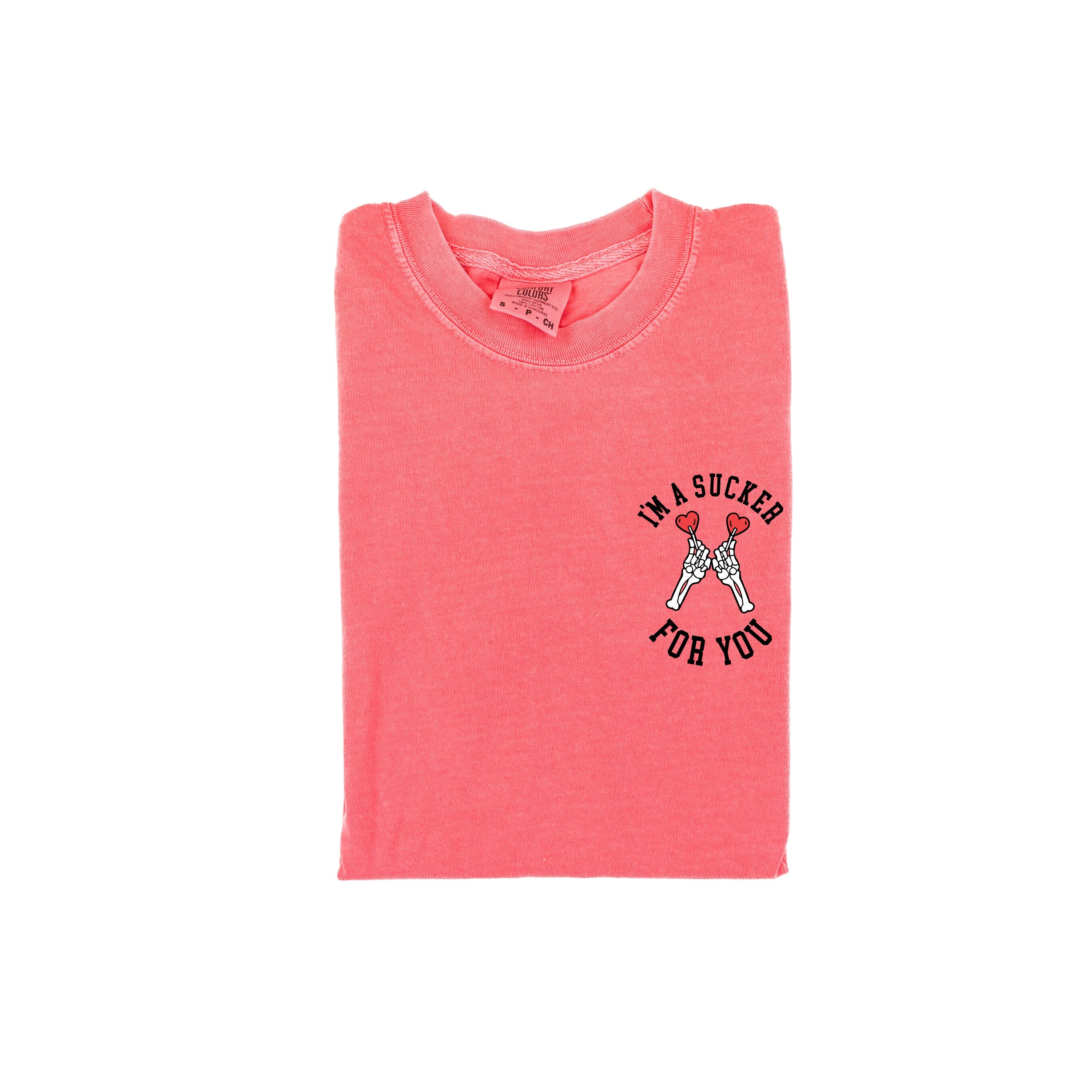 I'm A Sucker For You (pocket) - Comfort Colors Tee Little Mama Shirt Shop