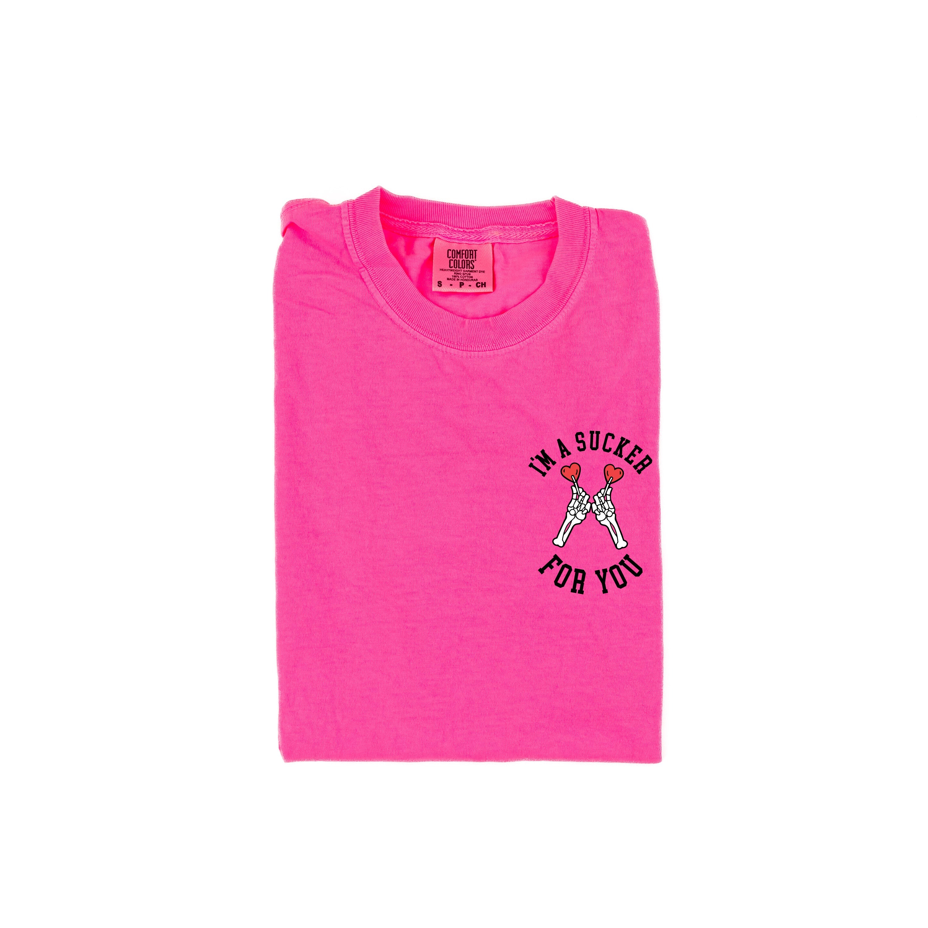 I'm A Sucker For You (pocket) - Comfort Colors Tee Little Mama Shirt Shop