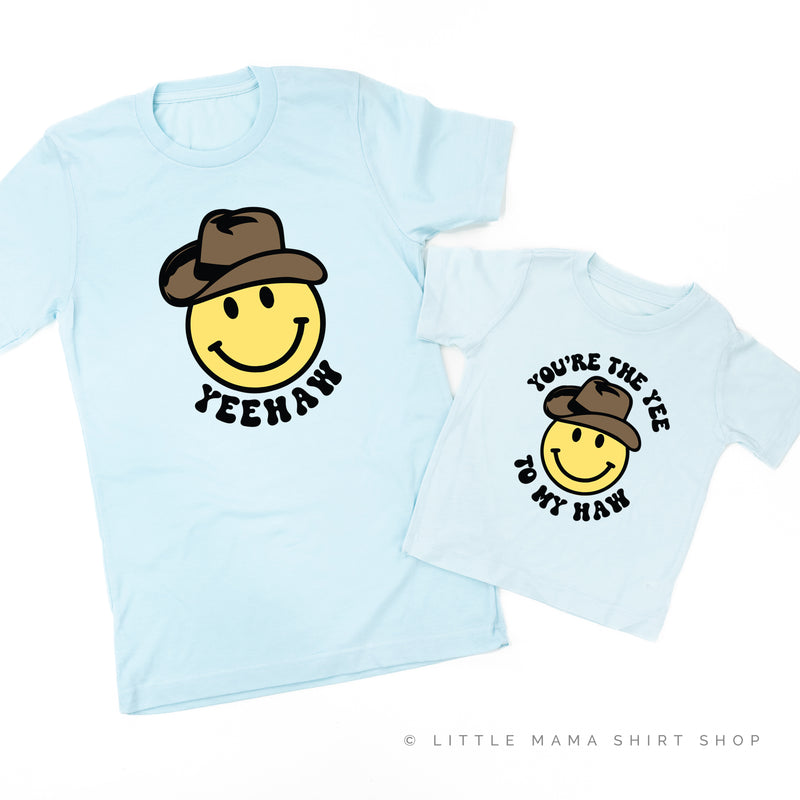 LMSS® X RILEY LASTER - Yeehaw Smiley Cowboy / You're the Yee to My Haw - Set of 2 Matching Shirts