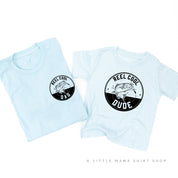 Reel Cool Dad (pocket) / Dude - Set of 2 Tees Little Mama Shirt Shop