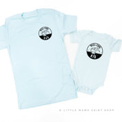 Reel Cool Dad (pocket) / Kid - Set of 2 Tees Little Mama Shirt Shop