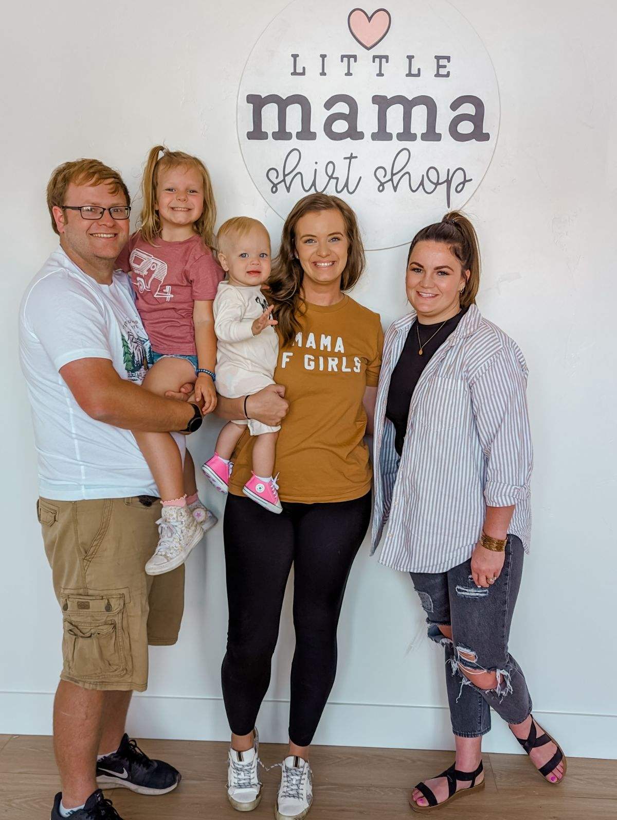 MAMA OF GIRLS - (Block Font) - Unisex Tee Little Mama Shirt Shop