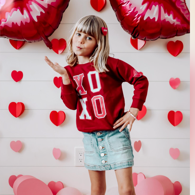 Varsity XOXO - Lips (sd) - Child Sweater