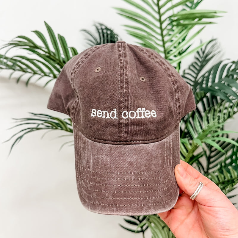 Send (Choose Your Beverage) - Adult Baseball Cap - 12 Days of Drops and Deals - Day 8