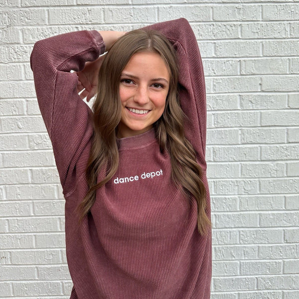 Embroidered Corded Sweatshirt - DANCE DEPOT