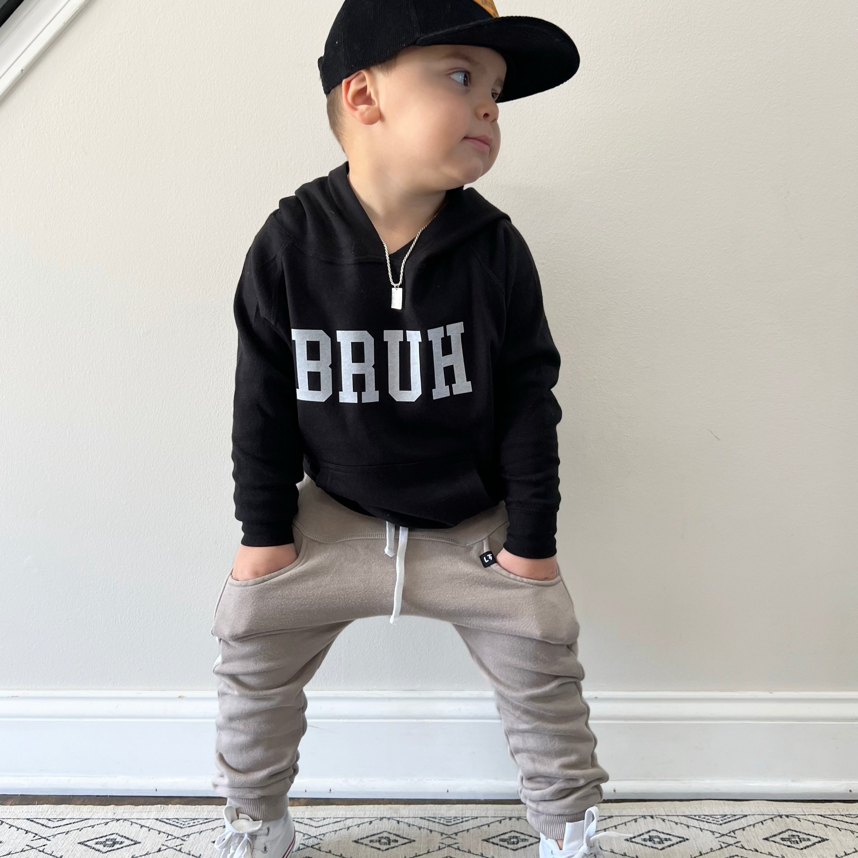 Bruh - Child HOODIE Little Mama Shirt Shop LLC