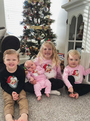 Watercolor Santa - Child LONG SLEEVE Tee Little Mama Shirt Shop