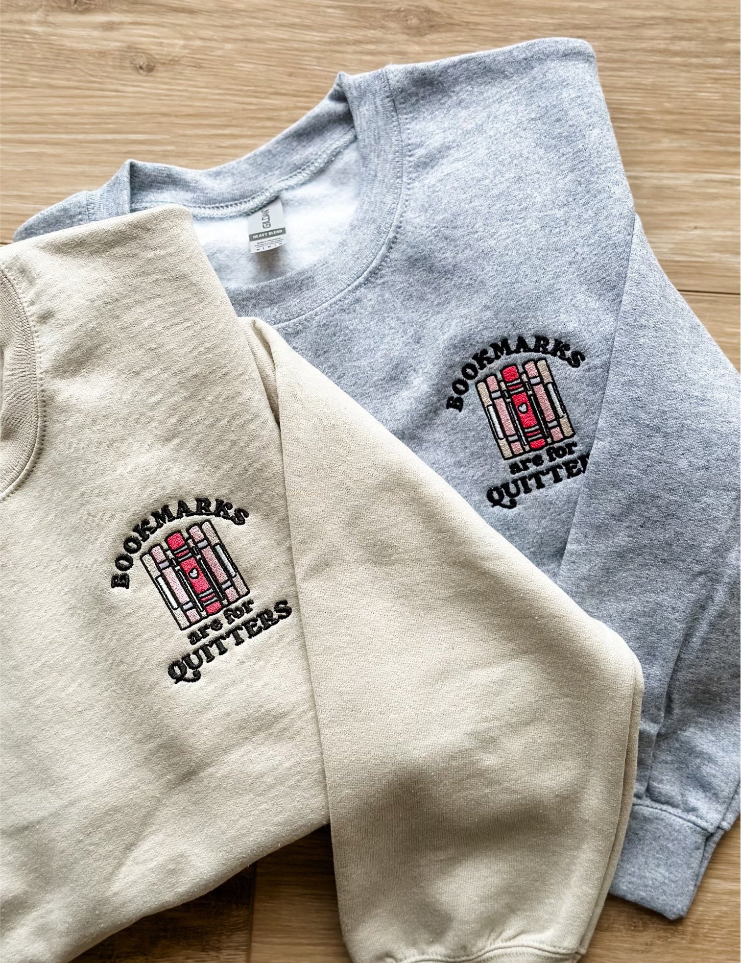 Embroidered Basic Fleece - Bookmarks Are For Quitters Little Mama Shirt Shop LLC