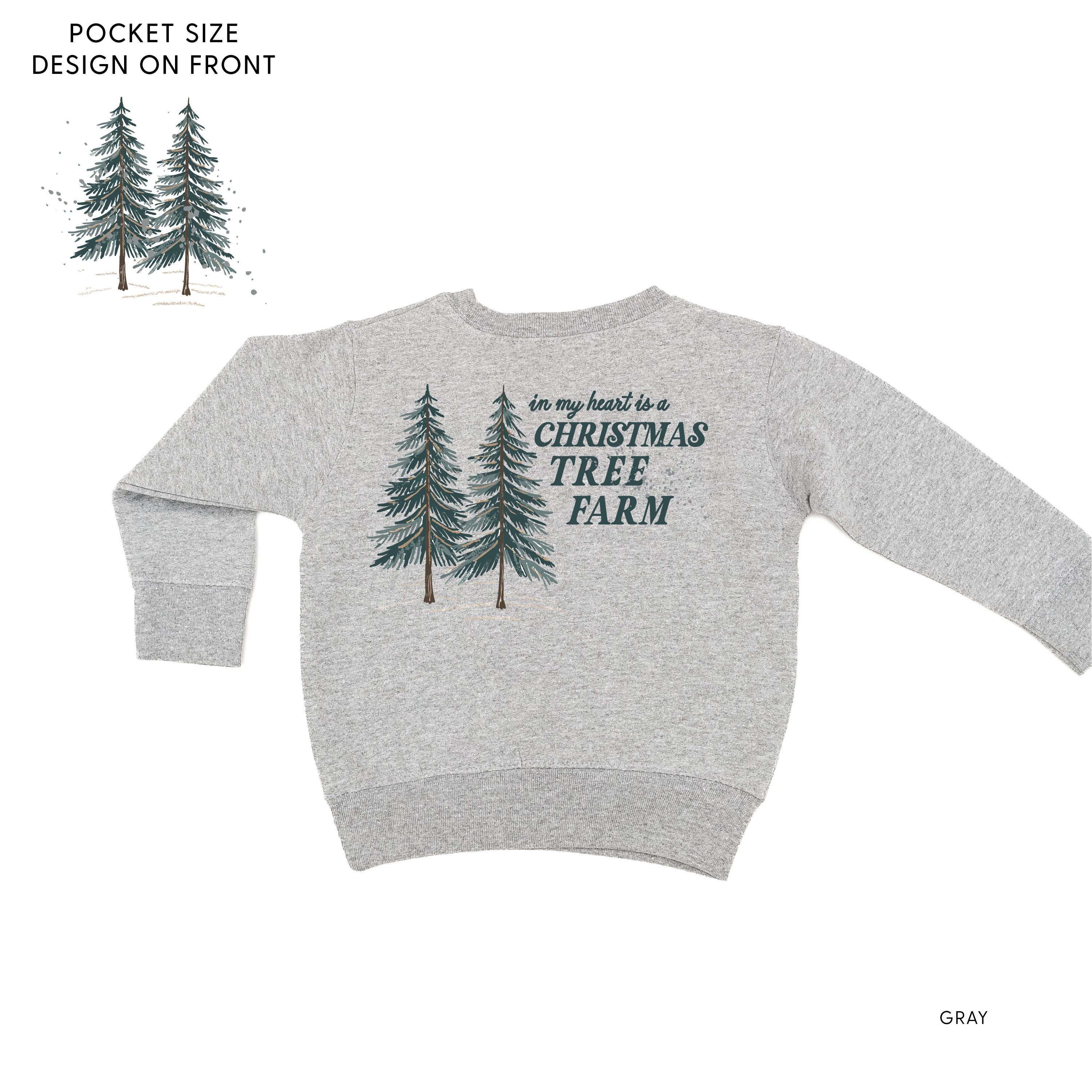 In My Heart Is A Christmas Tree Farm (pf&b) - Child Sweater Little Mama Shirt Shop