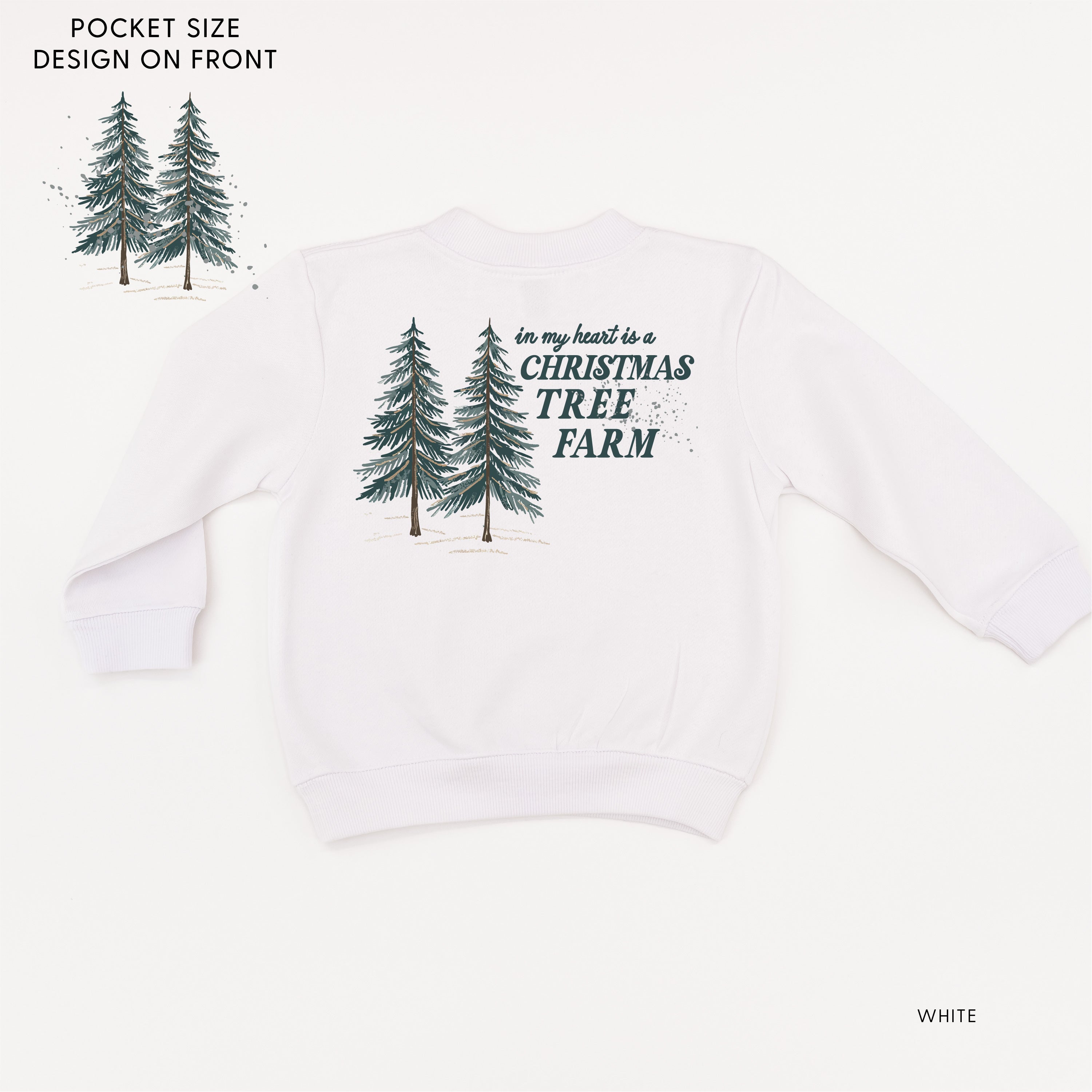 In My Heart Is A Christmas Tree Farm (pf&b) - Child Sweater Little Mama Shirt Shop