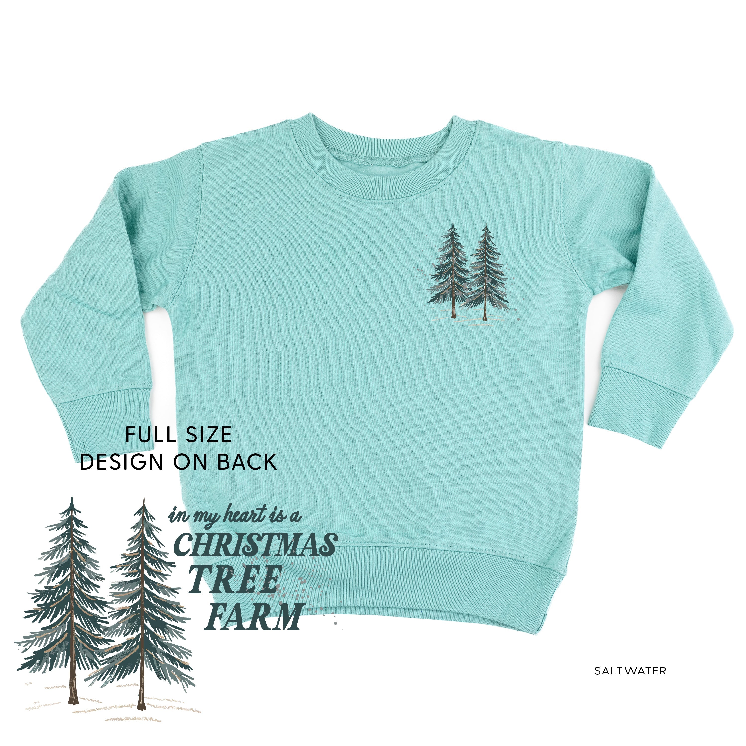 In My Heart Is A Christmas Tree Farm (pf&b) - Child Sweater Little Mama Shirt Shop