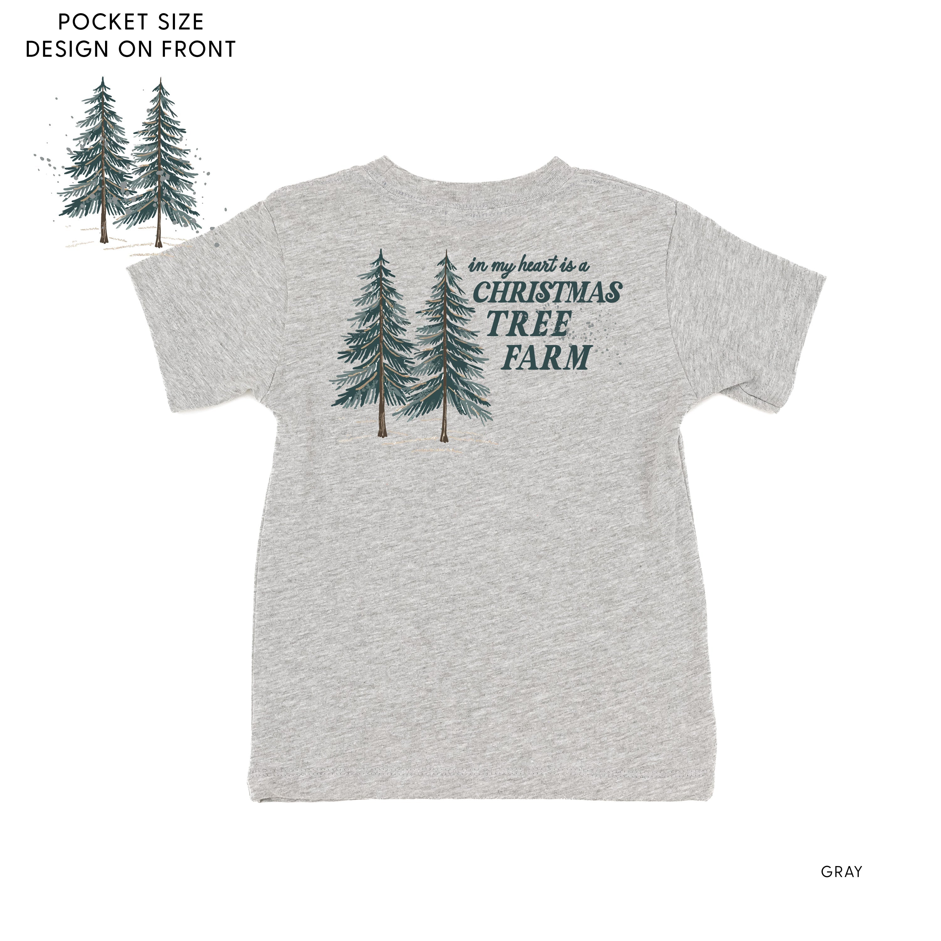 In My Heart Is A Christmas Tree Farm (pf&b) - Child Tee Little Mama Shirt Shop
