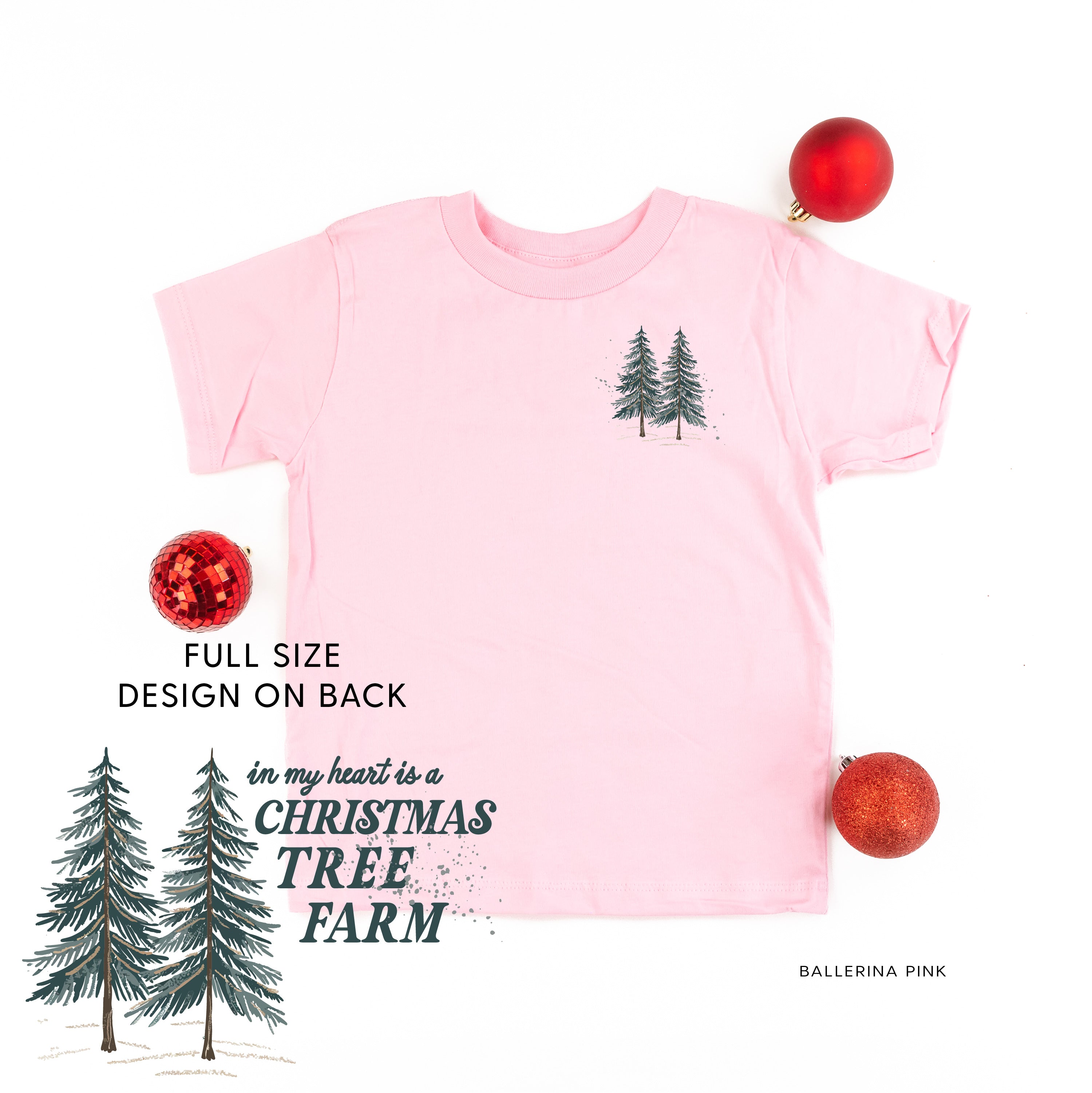 In My Heart Is A Christmas Tree Farm (pf&b) - Child Tee Little Mama Shirt Shop