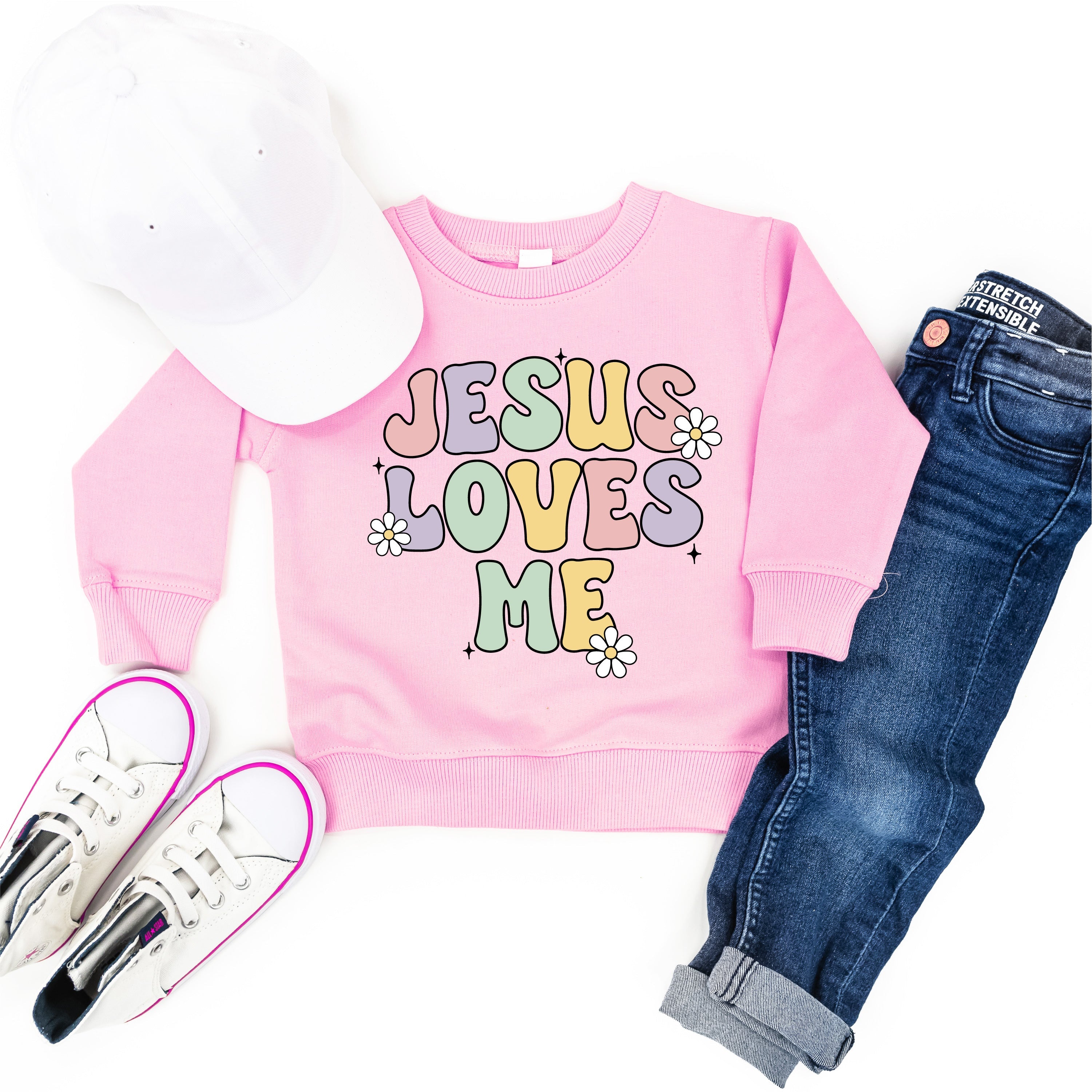 Girl Version - Jesus Loves Me - Child Sweater Little Mama Shirt Shop
