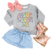 Girl Version - Jesus Loves Me - Child Sweater Little Mama Shirt Shop