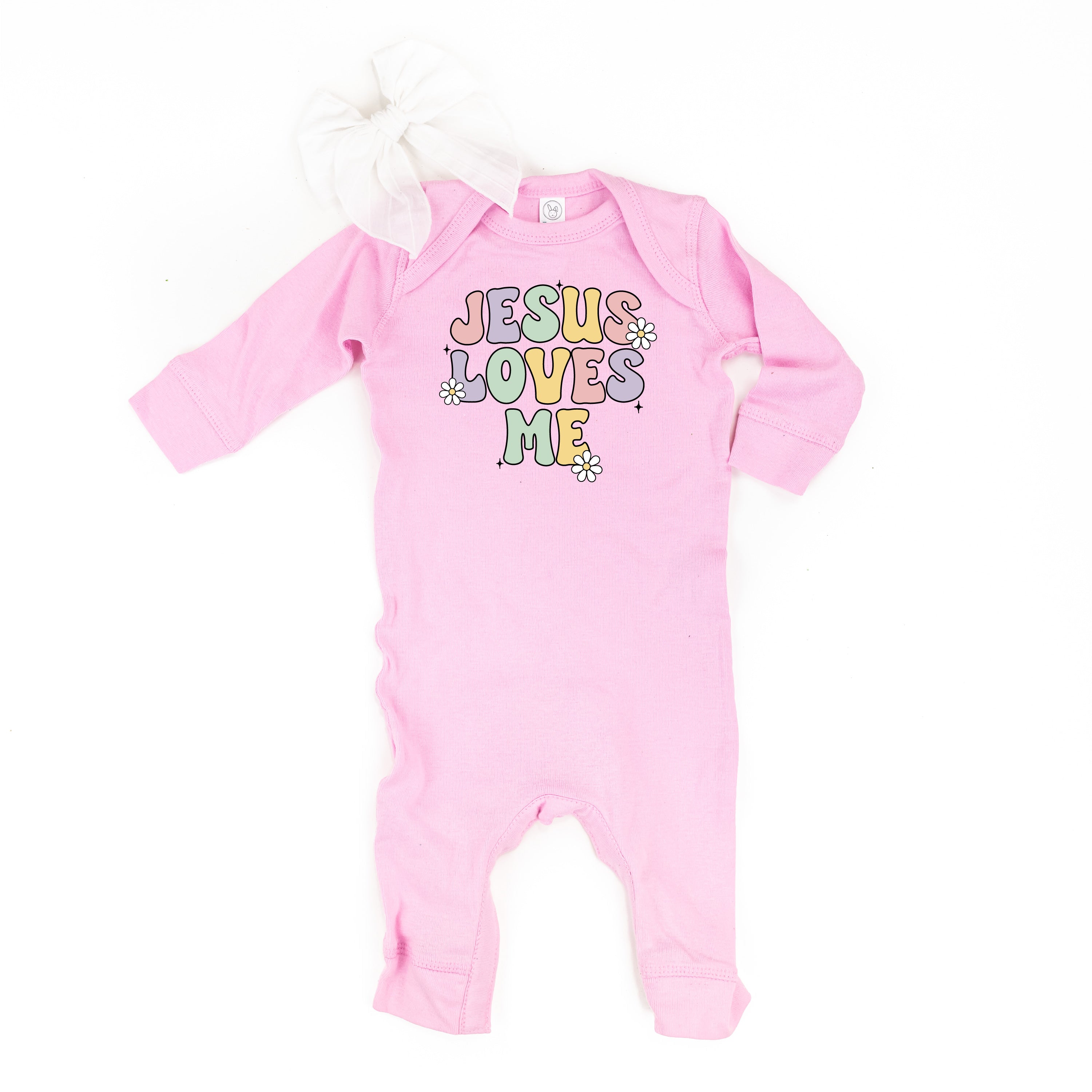 Girl Version - Jesus Loves Me - Baby Sleeper Little Mama Shirt Shop