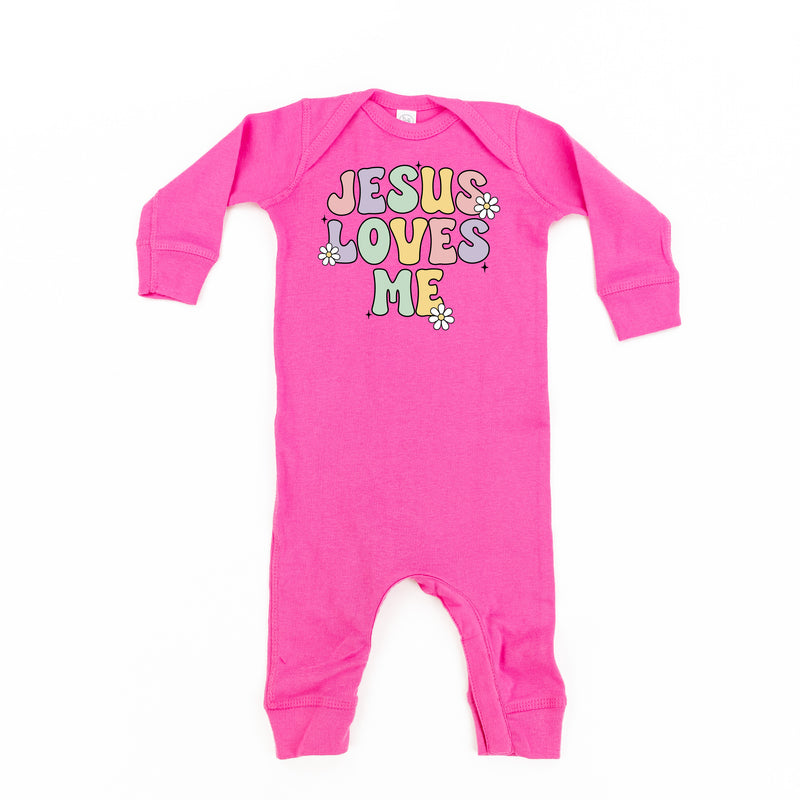 Jesus Loves Me - GIRL Version - One Piece Baby Sleeper