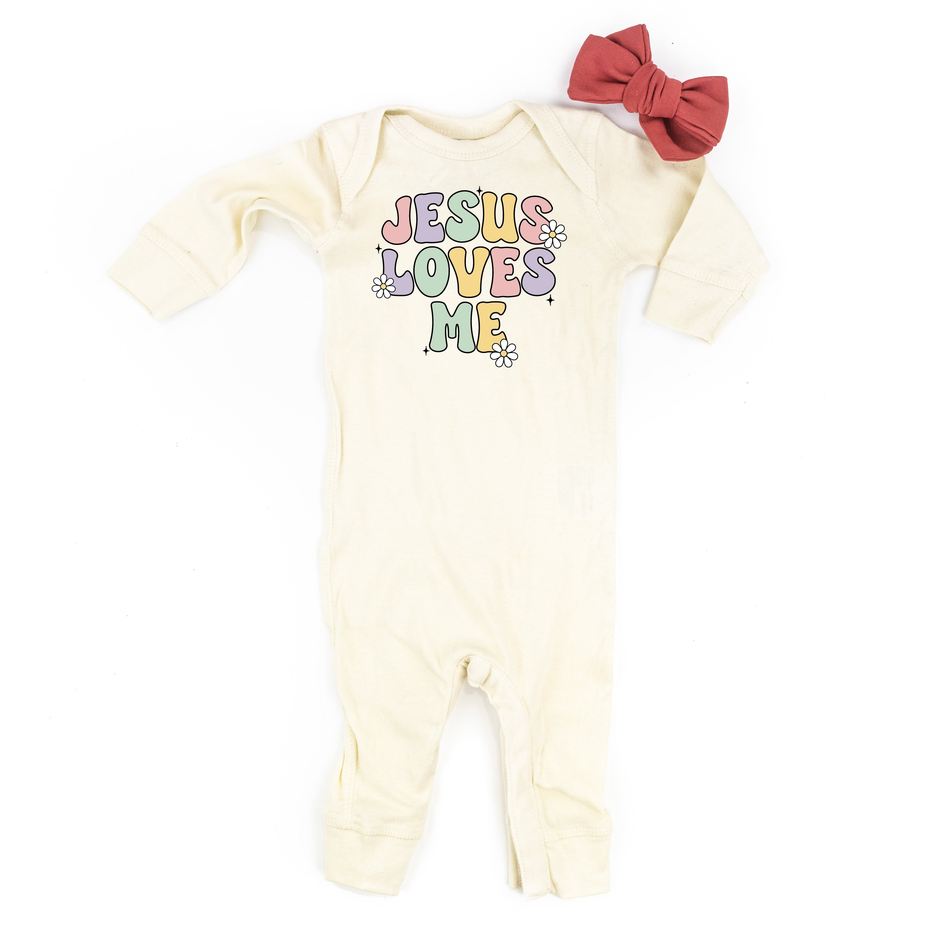 Girl Version - Jesus Loves Me - Baby Sleeper Little Mama Shirt Shop