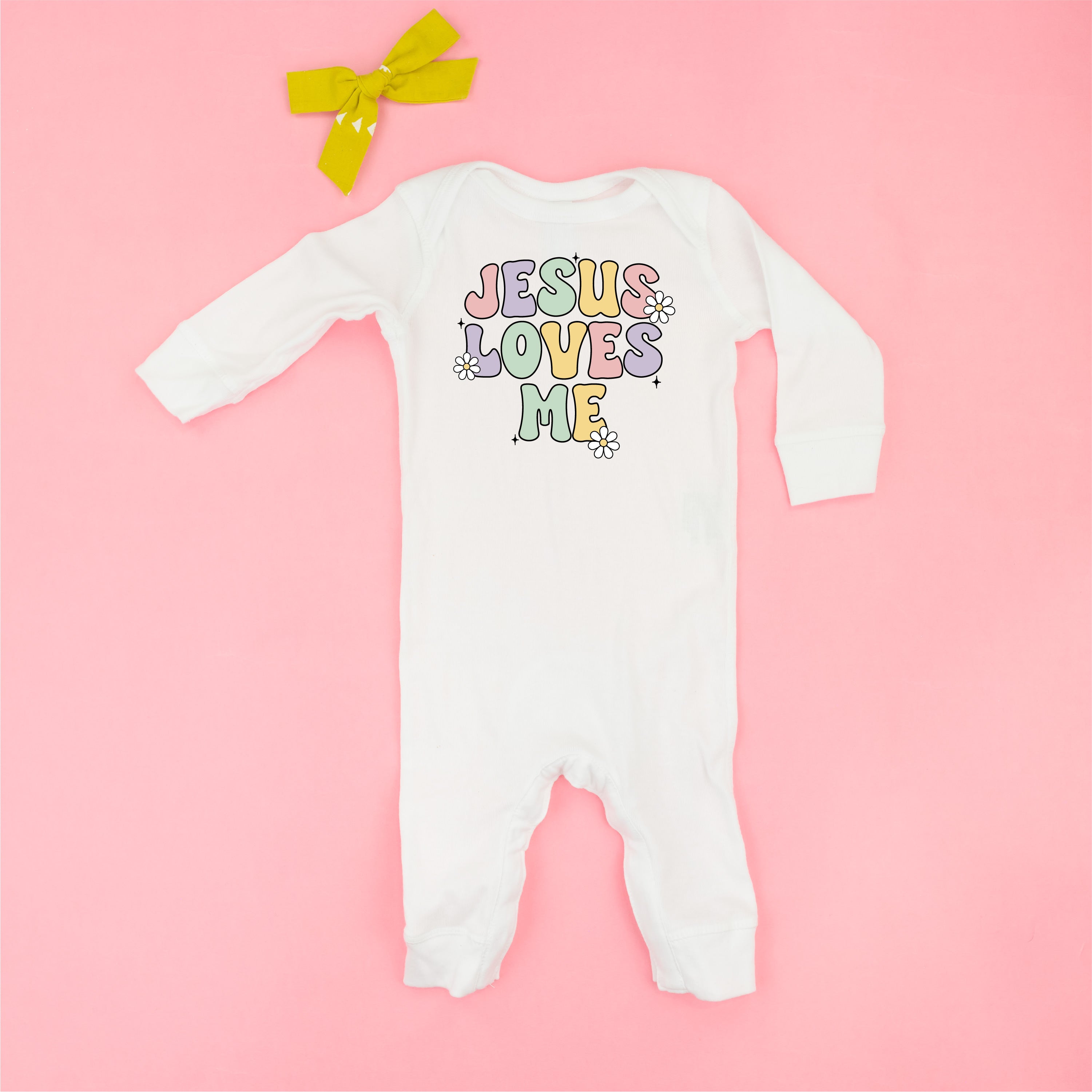 Girl Version - Jesus Loves Me - Baby Sleeper Little Mama Shirt Shop