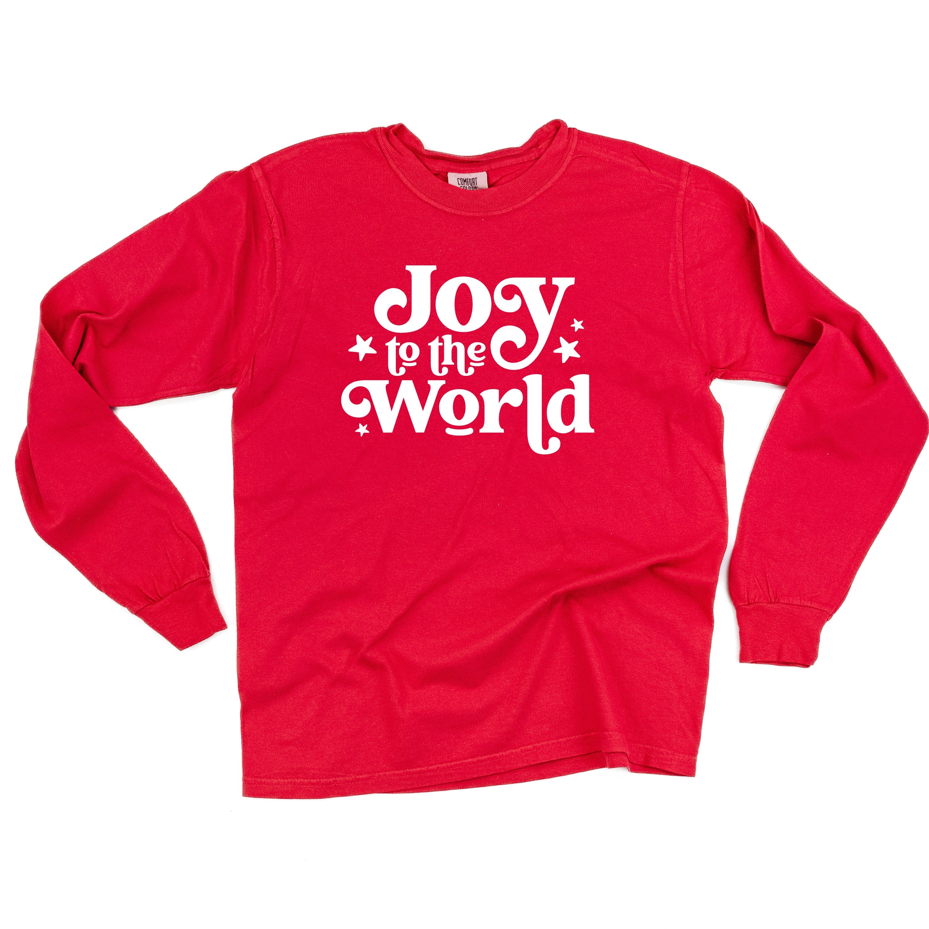 Joy To The World - LONG SLEEVE Comfort Colors Tee Little Mama Shirt Shop