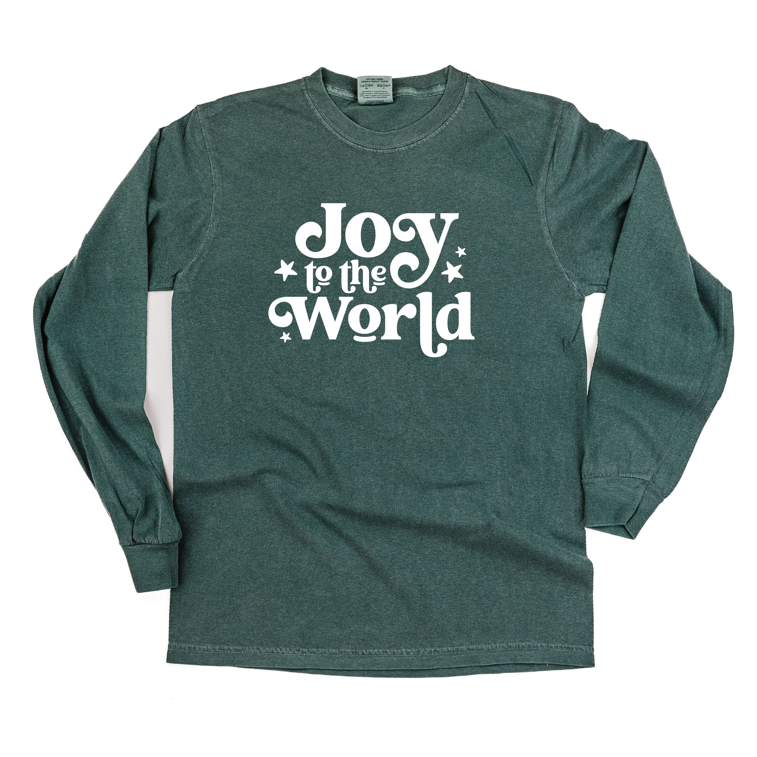 Joy To The World - LONG SLEEVE Comfort Colors Tee Little Mama Shirt Shop