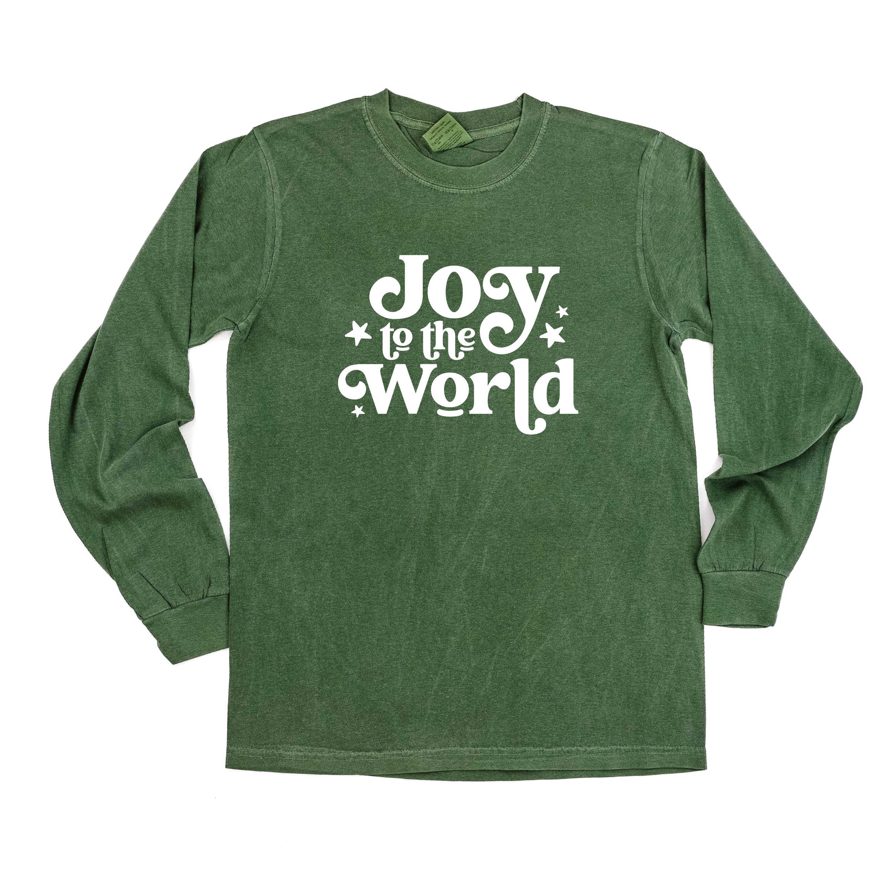 Joy To The World - LONG SLEEVE Comfort Colors Tee Little Mama Shirt Shop