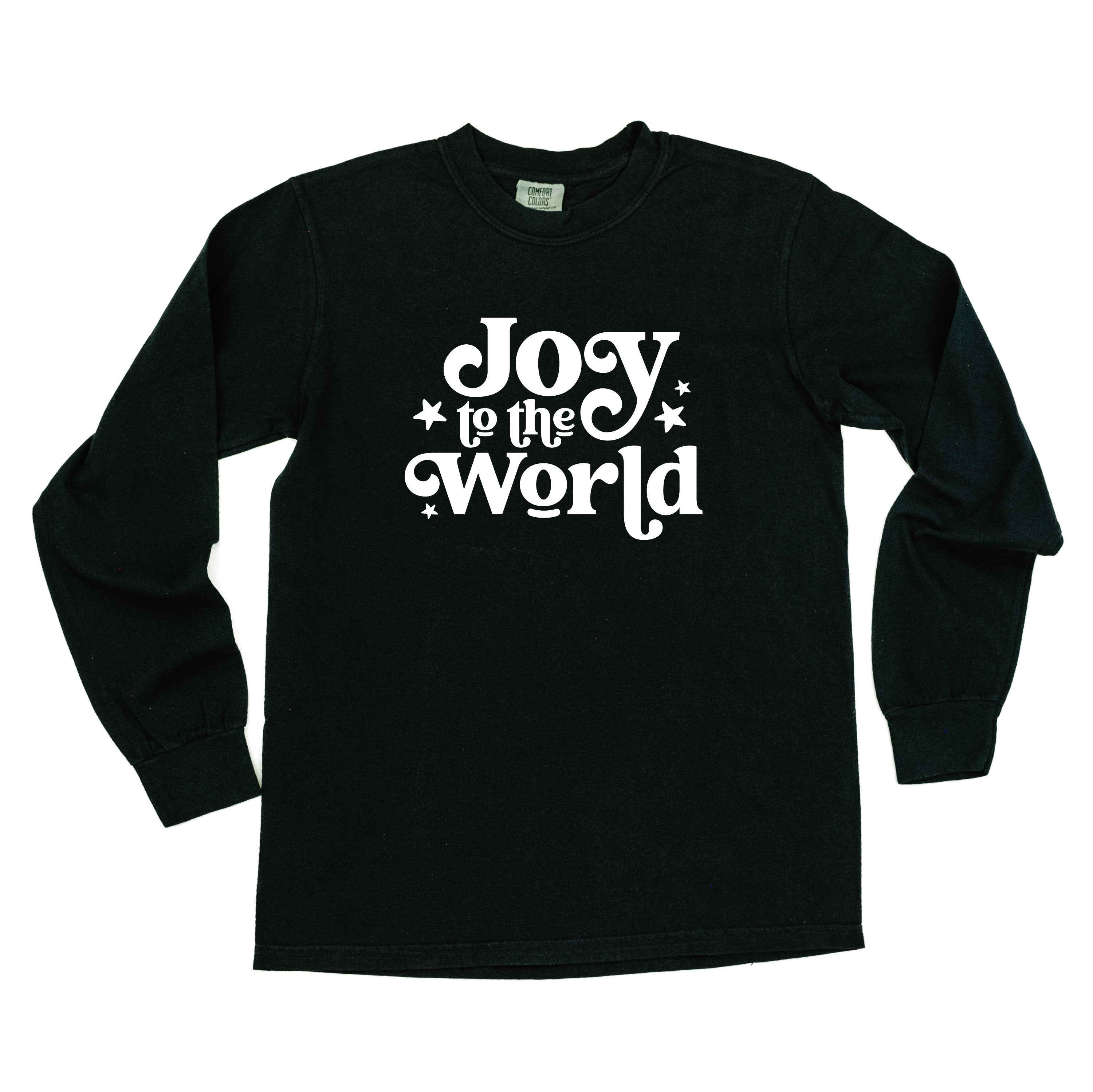 Joy To The World - LONG SLEEVE Comfort Colors Tee Little Mama Shirt Shop