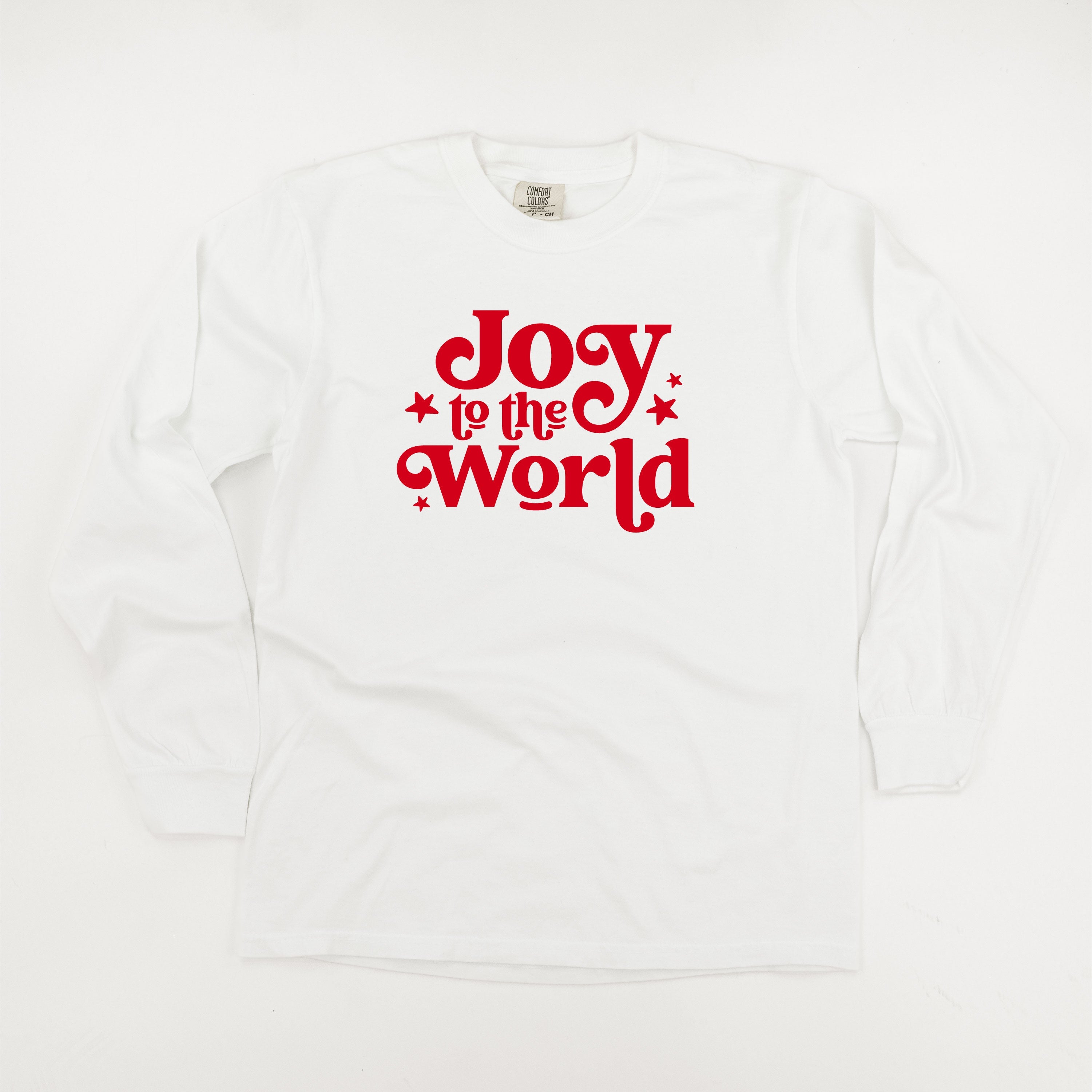 Joy To The World - LONG SLEEVE Comfort Colors Tee Little Mama Shirt Shop