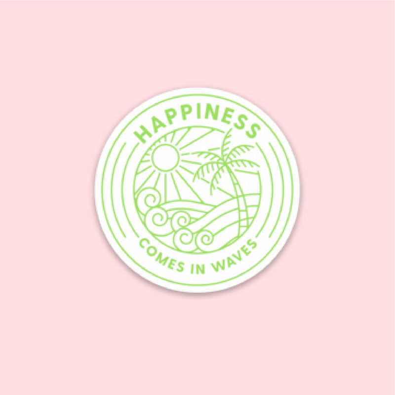 LMSS® STICKER - HAPPINESS COMES IN WAVES