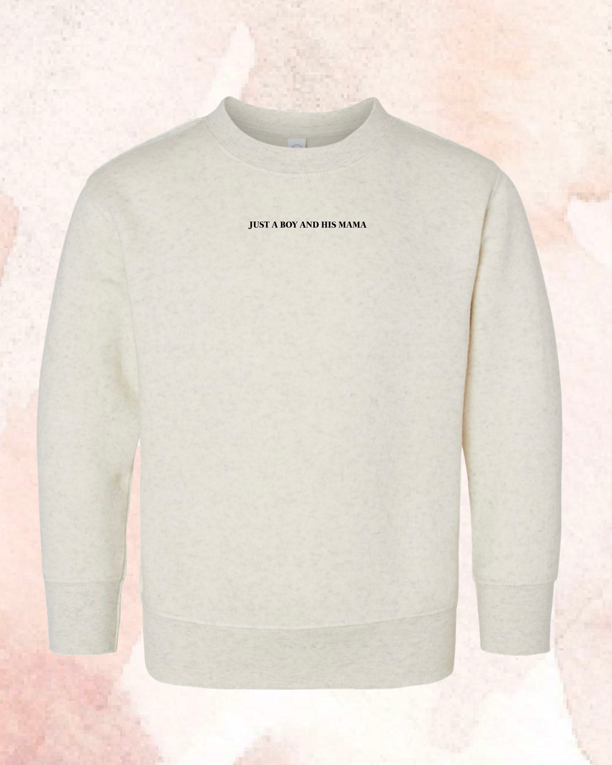 Her Mama" design on front, shown on flat lay - Little Mama Shirt Shop