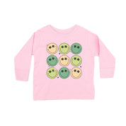 3x3 - St. Patrick's Day Smilies - Child Long Sleeve Tee Little Mama Shirt Shop