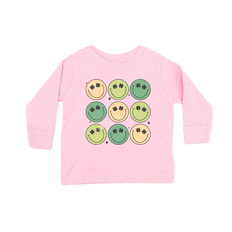 3x3 - St. Patrick's Day Smilies - Long Sleeve Child Shirt