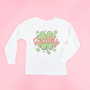 kids_long_sleeve_tees_checkered_shamrock_little_mama_shirt_shop