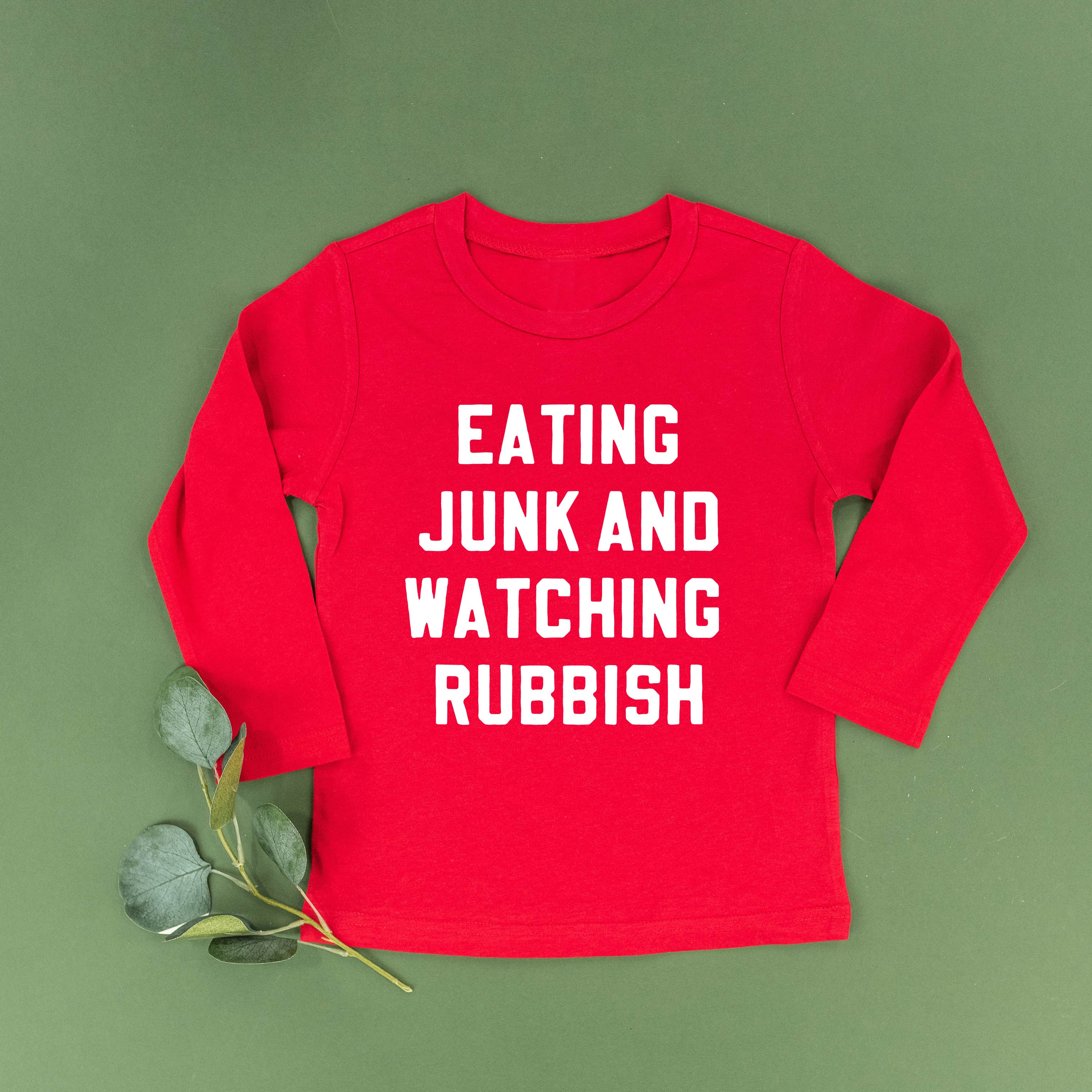 Eating Junk And Watching Rubbish - Child LONG SLEEVE Tee Little Mama Shirt Shop