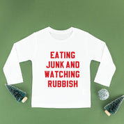 Eating Junk And Watching Rubbish - Child LONG SLEEVE Tee Little Mama Shirt Shop