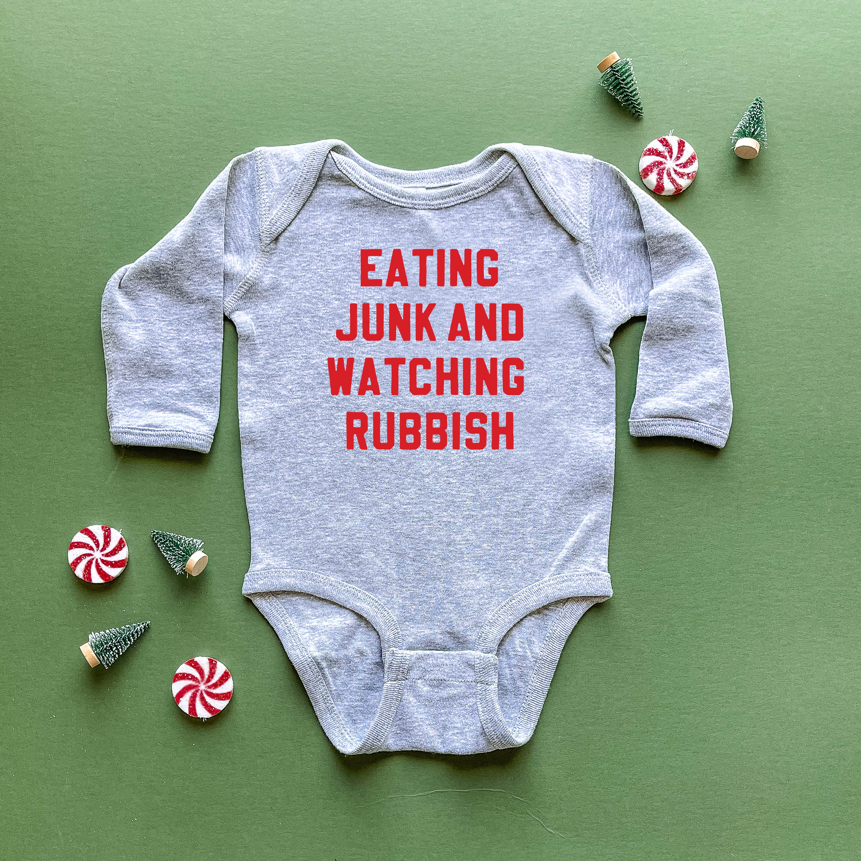 Eating Junk And Watching Rubbish - Child LONG SLEEVE Tee Little Mama Shirt Shop