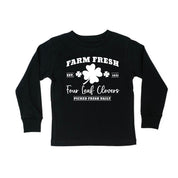 Farm Fresh Four Leaf Clovers - Child Long Sleeve Tee Little Mama Shirt Shop
