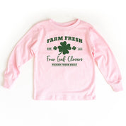 Farm Fresh Four Leaf Clovers - Child Long Sleeve Tee Little Mama Shirt Shop