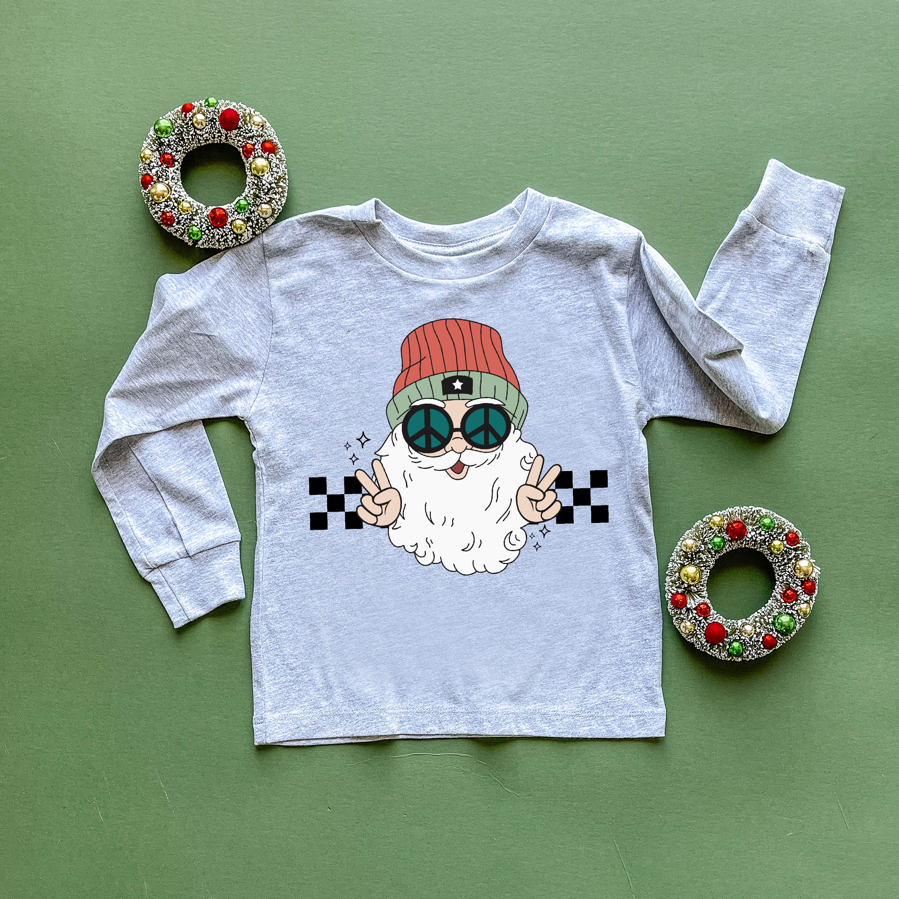 Groovy Santa - Child LONG SLEEVE Tee Little Mama Shirt Shop