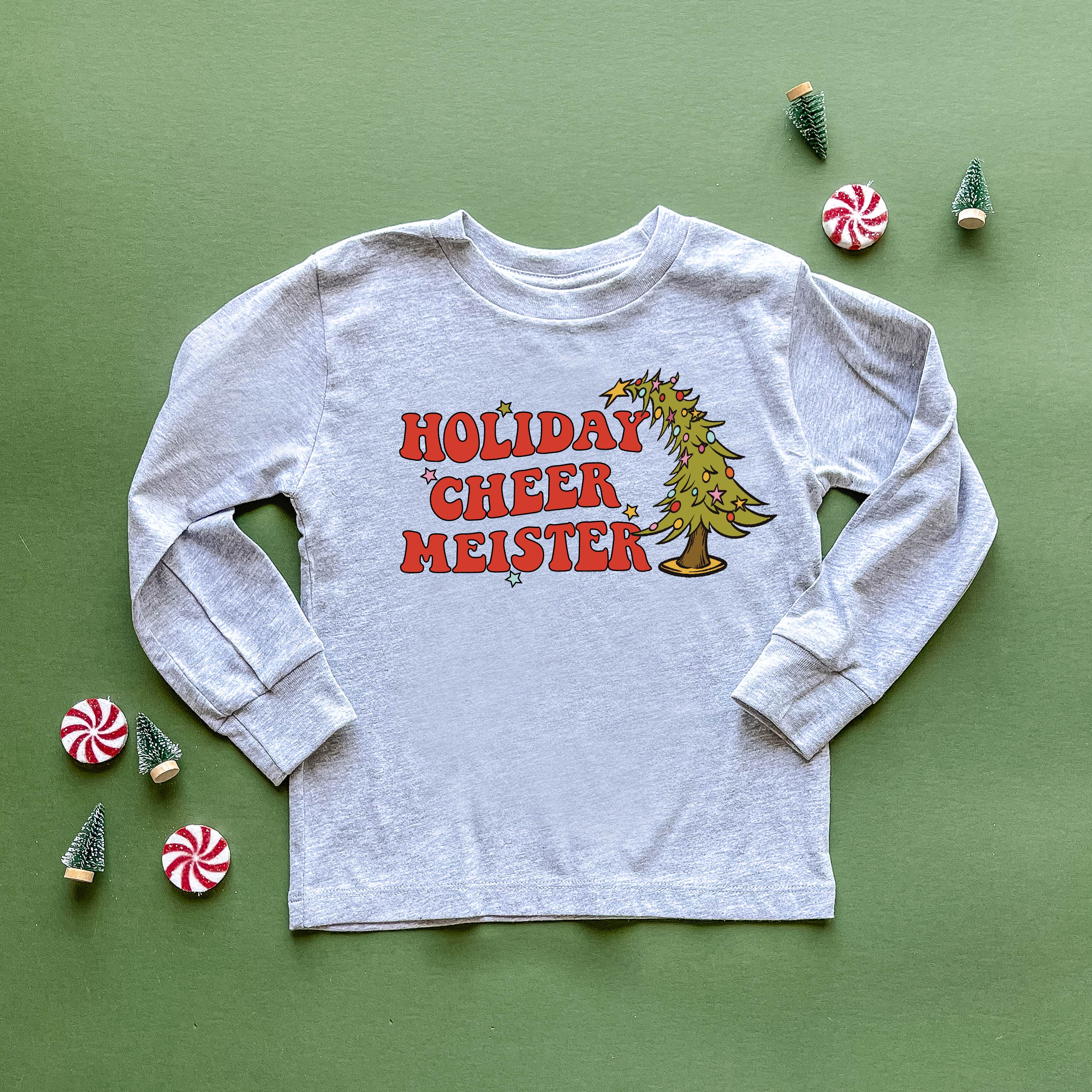 Holiday Cheer Meister - Child LONG SLEEVE Tee Little Mama Shirt Shop