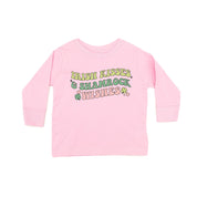 Irish Kisses & Shamrock Wishes - Child Long Sleeve Tee Little Mama Shirt Shop