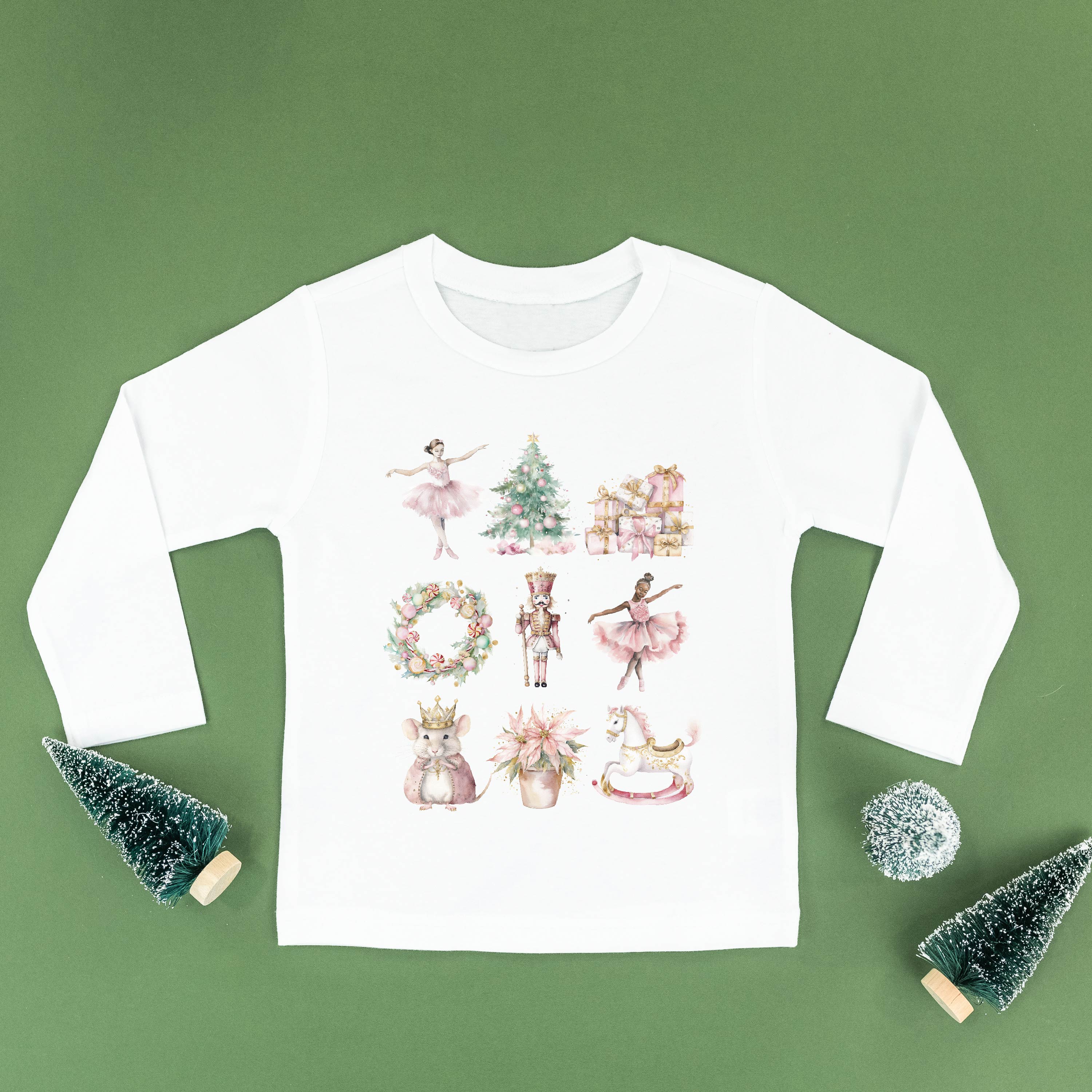 Watercolor Nutcracker - Child LONG SLEEVE Tee Little Mama Shirt Shop
