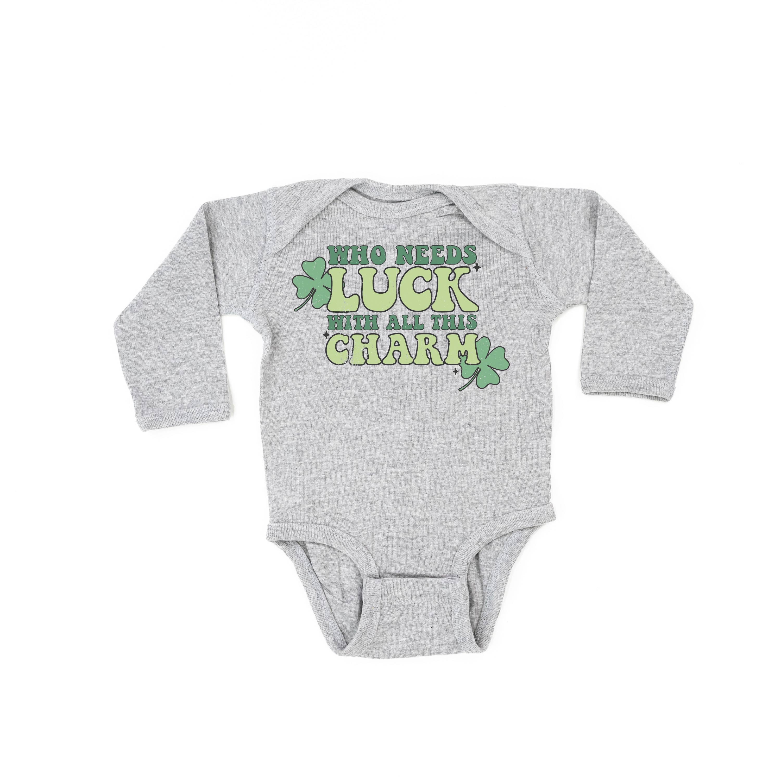 Who Needs Luck With All This Charm - Child Long Sleeve Tee Little Mama Shirt Shop