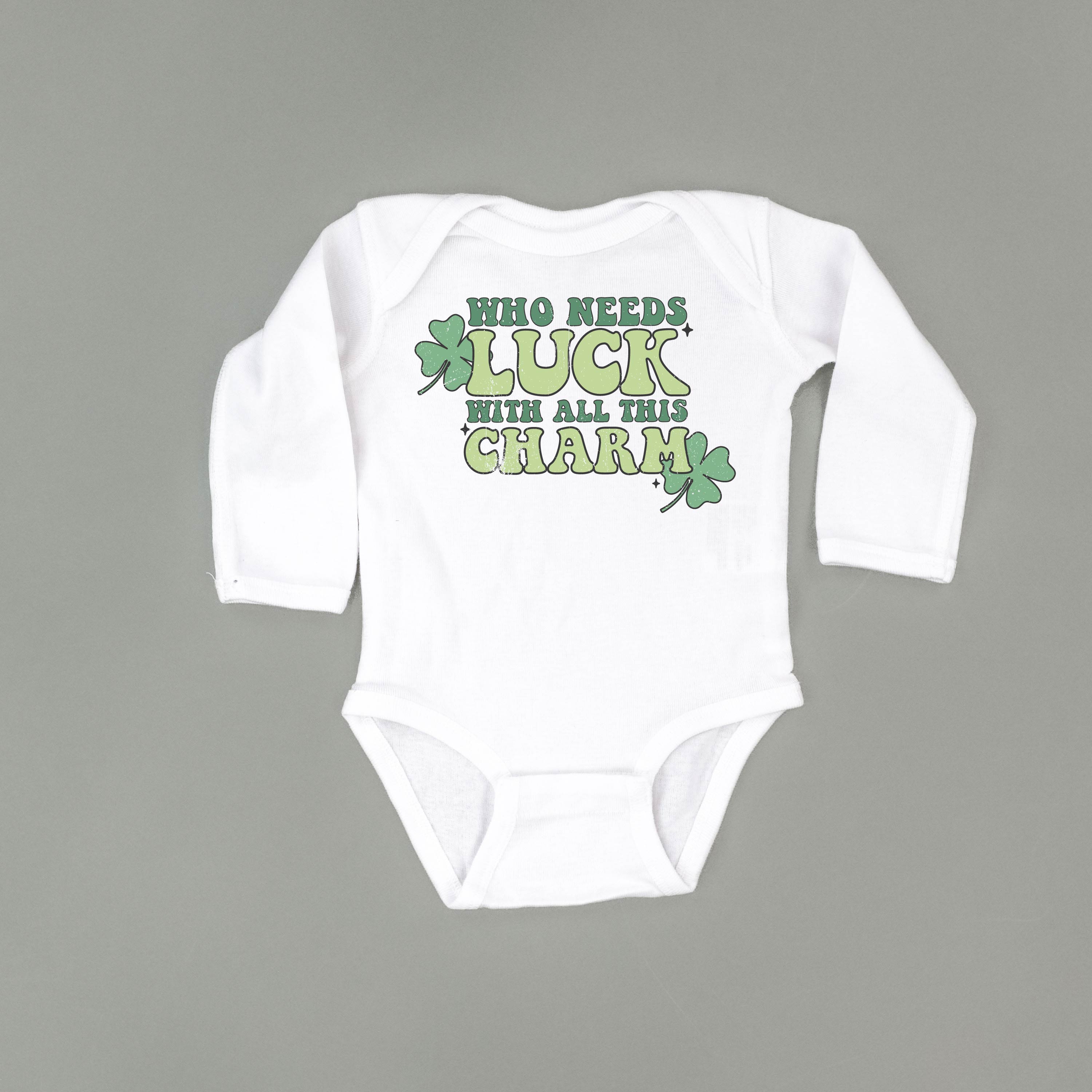 Who Needs Luck With All This Charm - Child Long Sleeve Tee Little Mama Shirt Shop